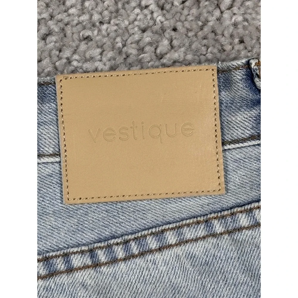 Vestique Durham Denim High Rise Distressed Straight Leg Jeans Light Wash Size 25 - Picture 9 of 16